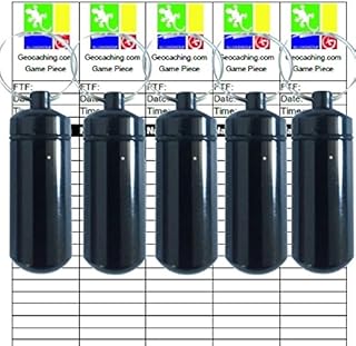 AllCachedUp Five Bison Tube Geocache Container with Waterproof Logs