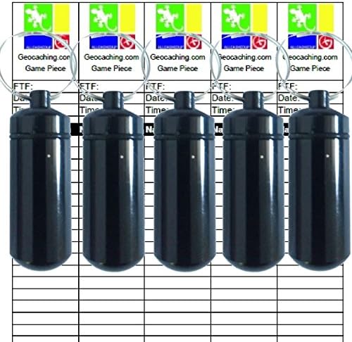 AllCachedUp Five Bison Tube Geocache Container with Waterproof Logs