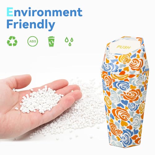Image of SINSEN Trash Can for Car, Small Garbage Bin with Lid, Tarsh Cans for Cup Holder Home, Diamond Dustbin, Leakproof