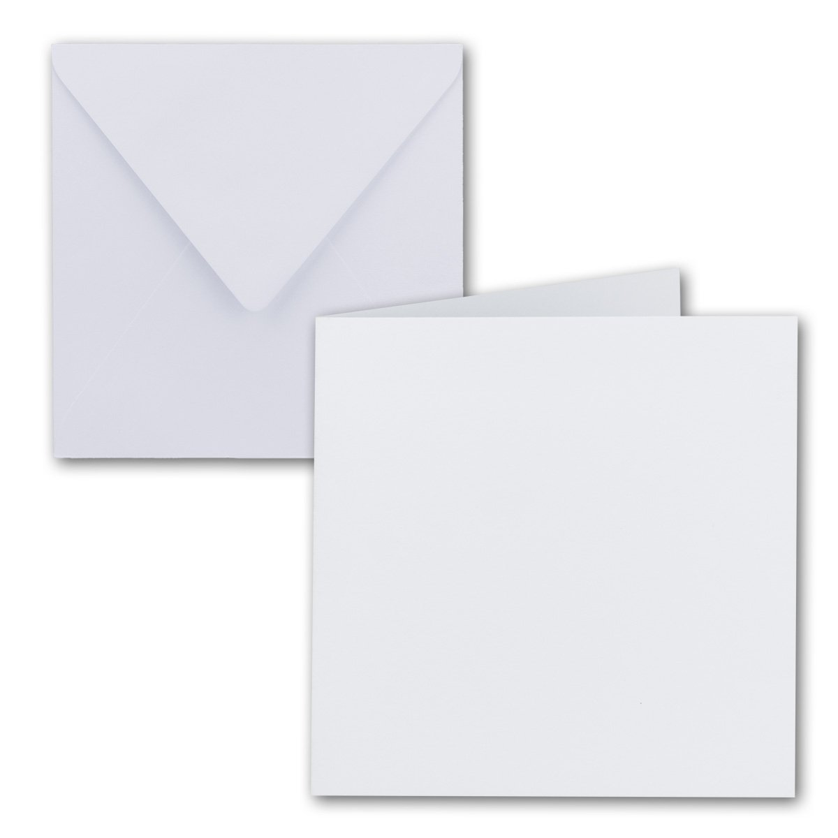 FarbenFroh by GUSTAV NEUSER - 100x Quadratisches Falt-Karten-Set - 15 x 15 cm - Hochweiß - Nassklebung - für Grußkarten, Einladungen & mehr