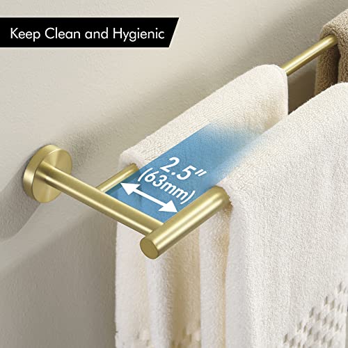 Kes Double Towel Bar Brushed Brass Bathroom Towel Rack 30 Inch Bath Towel Holder Sus 304 Stainless Steel Rustproof Wall Mount, A2001S75-Bz #TOP6