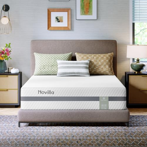 Novilla Full Size Mattress, 12 Inch NanoGEL™ Memory Foam Mattress with Upgraded Dual-Support for...