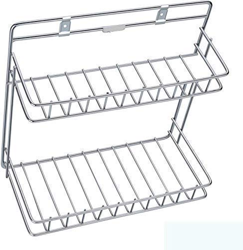 Vishal Smart Mall Wall Mountable Detergent Holder/Bathroom Rack/Multipurpose Stand Kitchen Rack Stainless Steel Wall Shelf (Silver)
