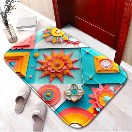 Tapis de bain en mousse à mémoire de forme coloré 107 lavable taille S
