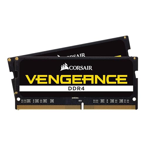 CORSAIR Vengeance SODIMM DDR4 RAM 32GB (2x16GB) 3200MHz CL22-22-22-53 1.2V Memoria para portátil Intel AMD - Negro (CMSX32GX4M2A3200C22)