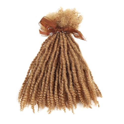 Textured loc Extensions Human Hair Curly Ends (#27, 12 Inch 0.4cm-20strands)
