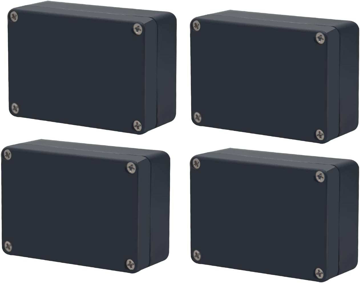 Project Box IP65 Waterproof Junction Box ABS Plastic Black Electrical Boxes DIY Electronic Project Case Power Enclosure 3.3 x 2.3 x1.3 Inch(83 x 58 x 33)