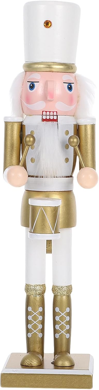 Cabilock Christmas Nutcracker Ornament: Classic Nutcracker Soldier Decoration - 38cm Wooden Christmas Puppet Figurine for Holiday Party Windowsill Kitchen Table
