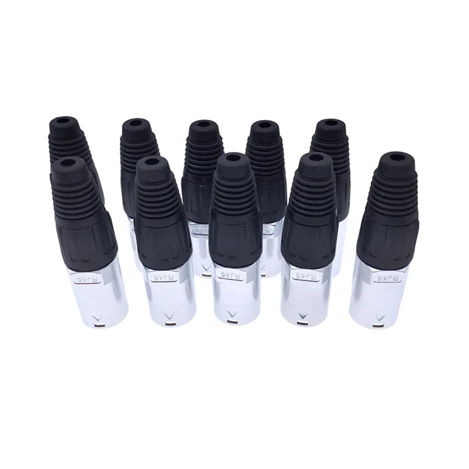 Connettore di rete RJ45 8p8c da 10 pezzi Pannello presa IP65 D Ethernet(10xblack)