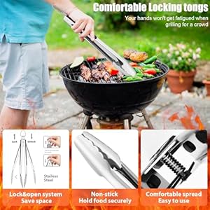 31pcs Stainless Steel BBQ Grill Accessories Set for Men Dad, Heavy Duty Grilling Tools for Outdoor Camping, BBQ Utensils Kit with Mats, Grill Brush in Carrying Bag Brown 31pcs Stainless Steel BBQ Grill Accessories Set for Men Dad Heavy Duty Grilling Tools for Outdoor Camping BBQ Utensils Kit with Mats Grill Brush in Carrying Bag Brown
