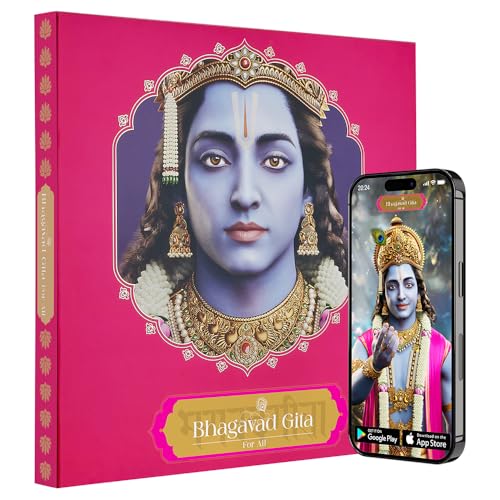 Image of Bhagavad Gita For All in English, Hindi, and Sanskrit | World's 1st video-based Bhagavad Gita Book and App | Watch Each Shloka Explained by Krishna Avatar | SCAN, WATCH & LEARN