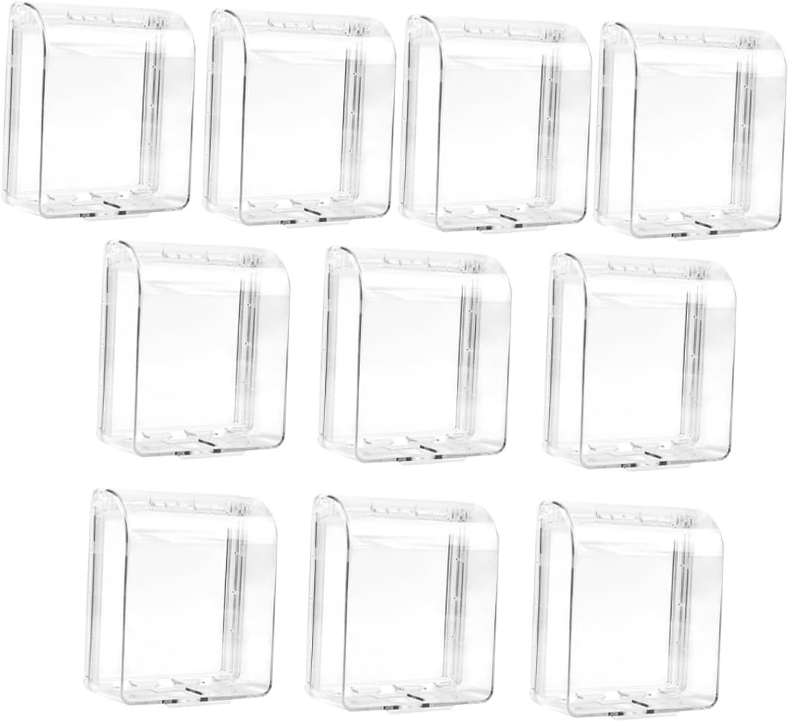 Gadpiparty 10pcs Waterproof Wall Socket Box Adhesive Electrical Outlet Cover Rainproof Protector for Bathroom and Outdoor Use