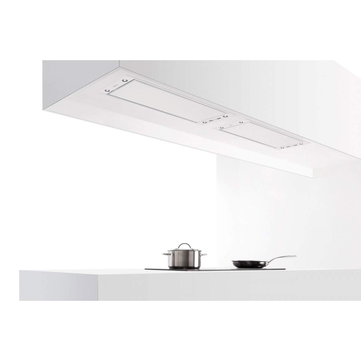 NOVY Pure'Line Mini 821 850 m³/h Encastrada Acero inoxidable, Blanco - Campana (850 m³/h, Canalizado, 69 dB, Encastrada, Acero inoxidable, Blanco, Acero inoxidable)