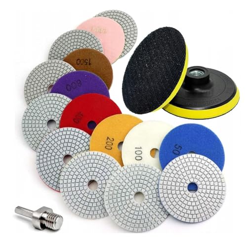 Disques de polissage diamantés pour ponçage à sec ou à l'eau de roches et marbre
