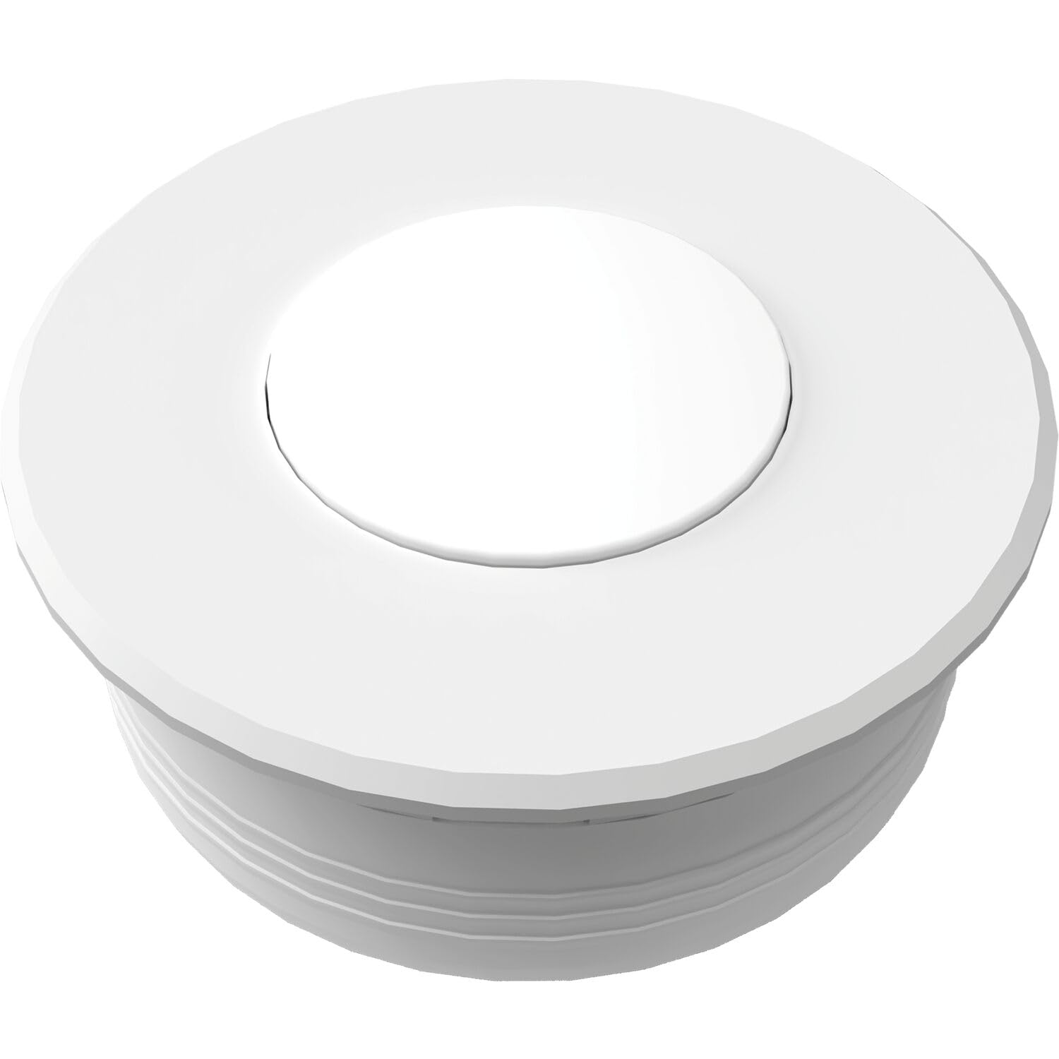 Siro PushPower, interruttore radio da incasso, rotondo, interruttore luce radio Mini 35, nessun cablaggio necessario, plastica, bianco