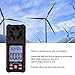 Digital Anemometer 5 Blades Professional Wind Speed Meter Fast Accurate Air Flow Tester with Backlit LCD Display for Wind Energy Meteorology Industry ABS Material