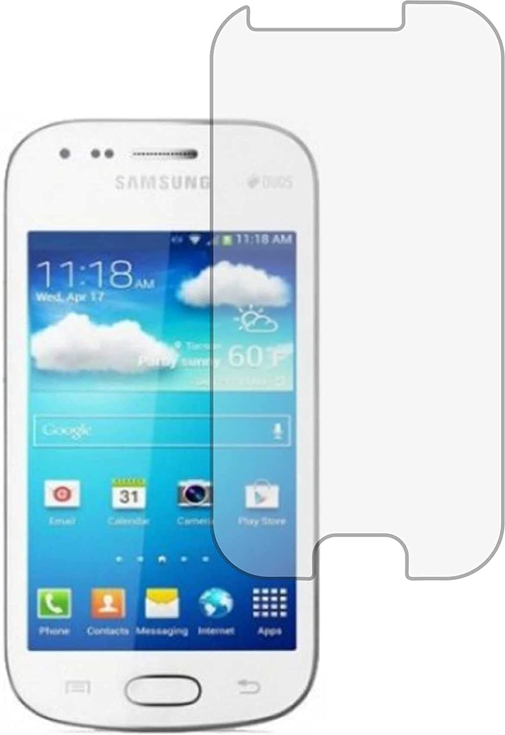 I WANT IT 9H Unbreakable Flexible Screen Protector Hammerproof Glossy Film Glass [10x Harder Than a Tempered Glass] Shatter Proof Screen Guard For Samsung Galaxy S Duos