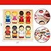 Wooden Puzzle for Toddlers 1-3, Children of The World Racial Cognition Dress-up Peg Puzzle Educational Toys, 24 Pieces Mix and Match Boys and Girls Multicultural Diversity Toys for Kids