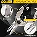 DOWELL 10 Inch Aviation Tin Snips Right, Heavy Duty Cut Metal Shears for Sheet Metal, Chrome Vanadium Steel Blade, Ideal for DIY Enthusiasts, Handymen and Industrial Repairs