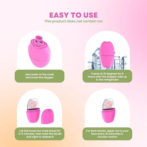 Miniatura 4 de Molde de hielo para el rostro  Molde de hielo para la cara hielo para la cara hielo facial hielo facial rodillo de hielo para el cuidado de la piel