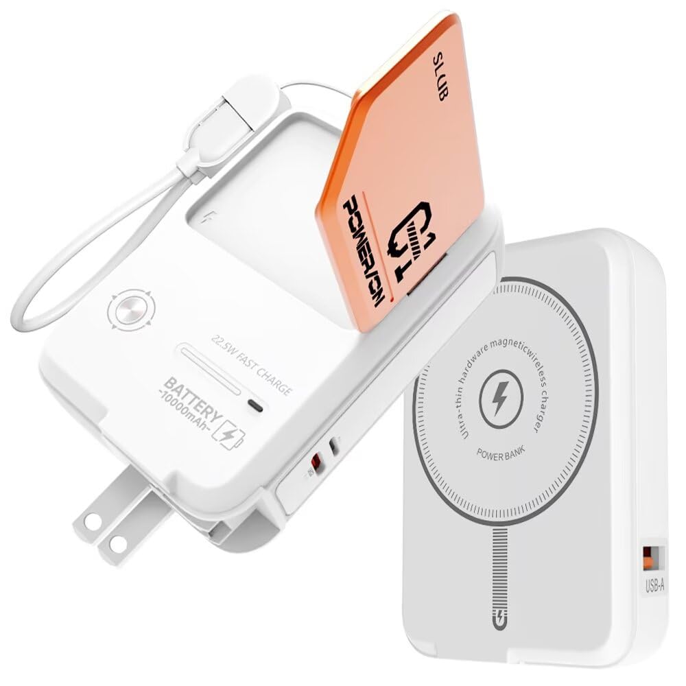 2台セット ワイヤレス充電対応モバイルバッテリー PD対応/24,000mAh Amazon | 【2026業界初登場】モバイルバッテリー MagSafe対応 10000mAh