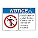 Notice No Solicitation Sign (F1122-)|Aluminum 18" X 12" with Corner Mounting Holes|ANSI Signs|Sign for Manufacturing, Office, Plant, Warehouse, Workplace