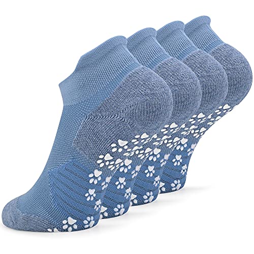 Image of KitNSox 2 Pack Non Slip Grip Yoga Socks for Men Women, Non Skid Cushioned Hospital Maternity Ballet Pilates Floor Dance Socks