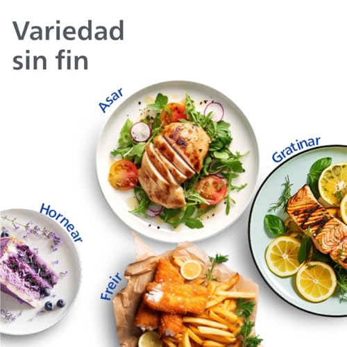 Miniatura 5 de Philips Airfryer Con Dual Basket Serie 3000, 9l, Freidora De Aire Con 2 Cestas, Tecnología Rapid Air, Grande Y Versátil, 90 Menos Grasa Y Ahorro De Energía, Aplicación De Recetas Homeid Na350 00