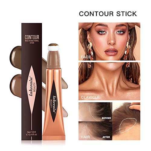 Liquid Contour Beauty Wand, Cream Blush Highlighter Contour With Cushion Applicator Liquid Highlighter Face Bronzer Natural Super Silky Blush Stick Beauty Light Wand (# Color 06) - Image 4