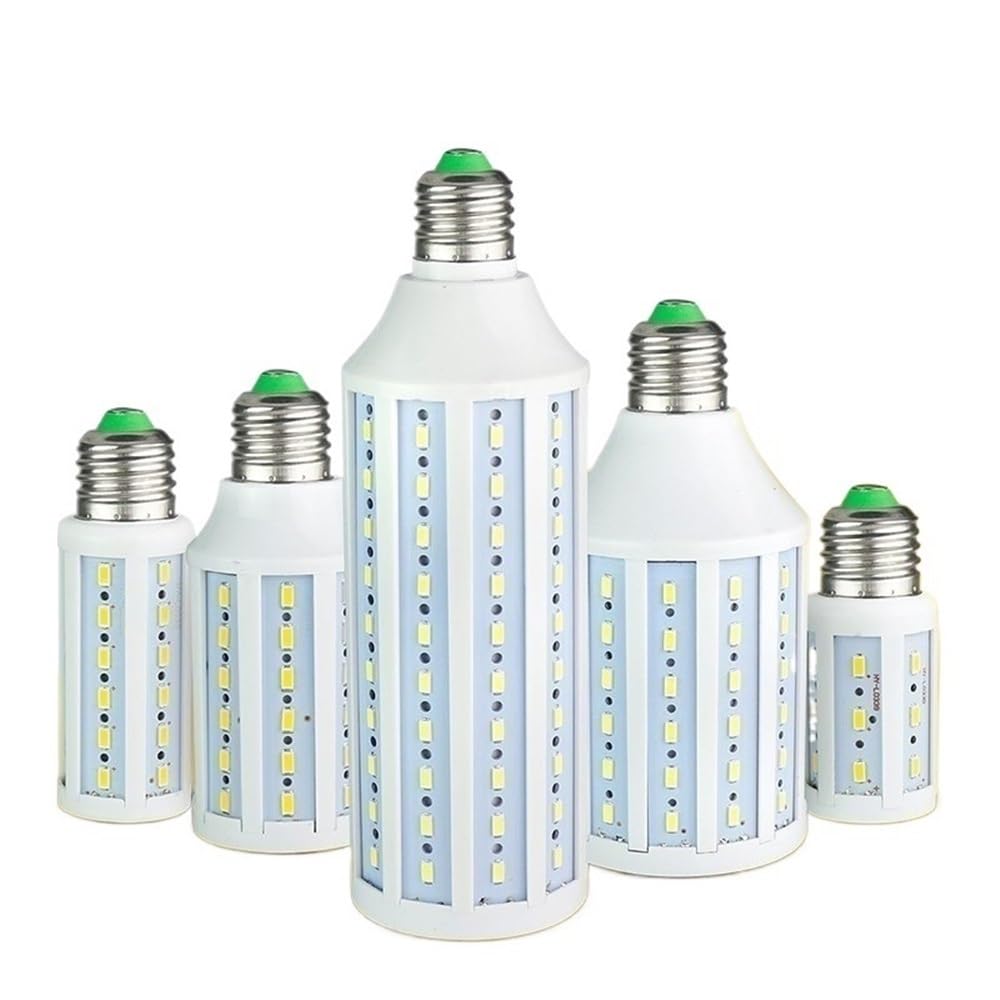 Illuminazione KJXP, Confezione da 5, lampadine a diodi emettitori LED E27 AC220V SMD5730 Lampada senza sfarfallio Faretto LED(Cool White,50W)