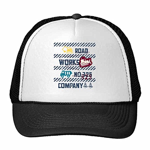 Gorra de béisbol ajustable para niños sombrero de nylon camionero con dibujo de carretera
