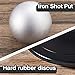 Deekin 2 Pcs Shot Put Rubber Discus 1 kg Black Ball for School Track and Field Discuses for Outdoor Practice Throwing(1.6kg Discus+8lb Shot Put)