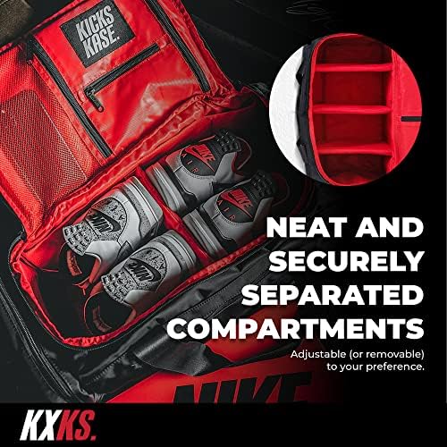 KXKS. Kicks Kase Deluxe Sneaker Adjustable Duffle Bag - Travel Duffel Bags for Shoes, Clean Compartment Travel Shoe Bag, Perfect Gym Sports Bag, Traveling & Luggage, Heavy Duty Travel Accessories 5 KXKS. Kicks Kase Deluxe Sneaker Adjustable Duffle Bag - Travel Duffel Bags for Shoes, Clean Compartment Travel Shoe Bag, Perfect Gym Sports Bag, Traveling & Luggage, Heavy Duty Travel Accessories