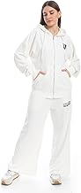XTCY Tracksuit Set Zip Up Hoodie and Wide Leg Sweatpants