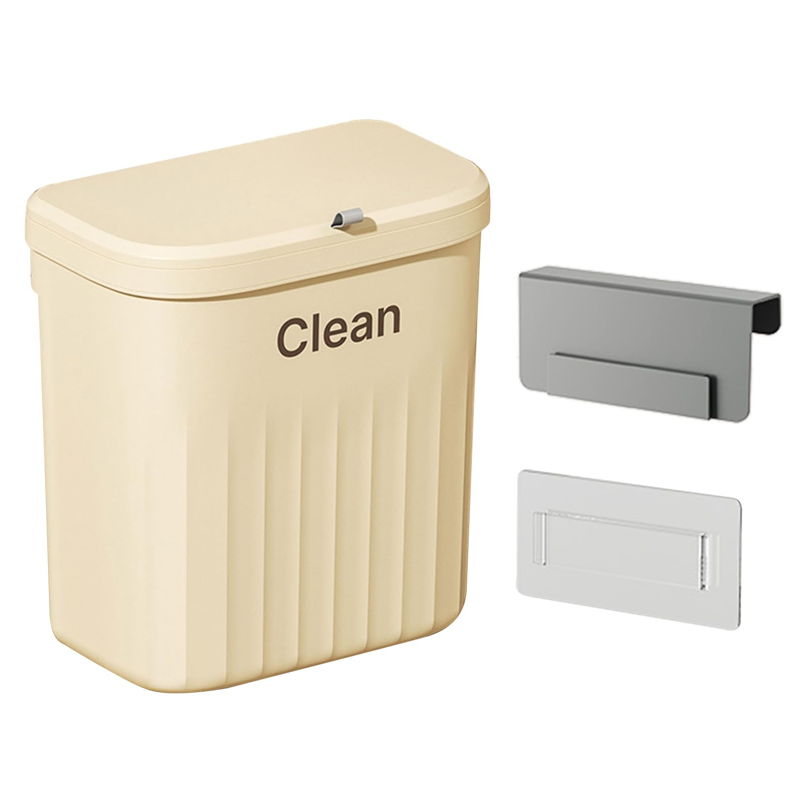 Tsophreniq Kitchen Waste Bin Hanging Countertop Trash Can with Lid 8.5 / 12L Wall Mounted Recycling Garbage Basket for Bathroom Decor Waste Bin Trash Bags