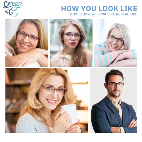 CCVOO Mix & Match Reading Glasses for Women - Lightweight, Comfortable Fit, Clear Vision - Blue Light Blocking - Thumbnail 6