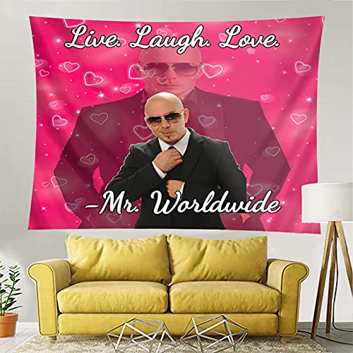 Uuc Pokepikau Mr 305 Worldwide Live Laugh Love Tapestry Meme Tapestry Funny Tapestries Wall Hanging Poster For Dorm College Bedroom 60"X40" #TOP7