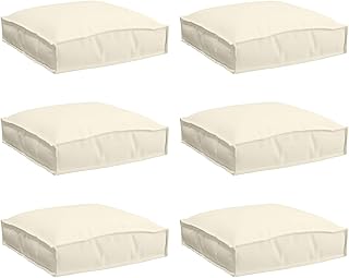 vidaXL Cojines de Palets para Asiento 6 pcs Crema 40x40x8 cm Tela Oxford