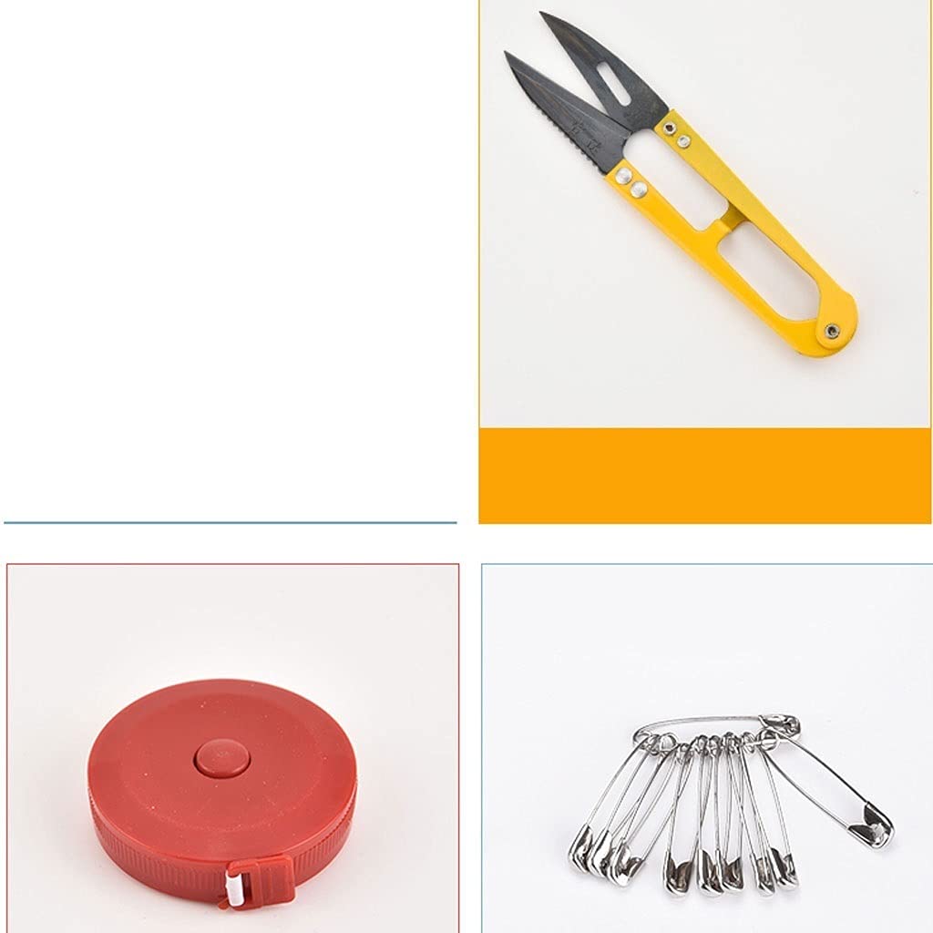 JFDBGU Caja de Costura for el hogar Pequeño Conjunto portátil 24 Color Línea de Alambre de Punto a Mano Costura de Costura de Mano(3-Pack)