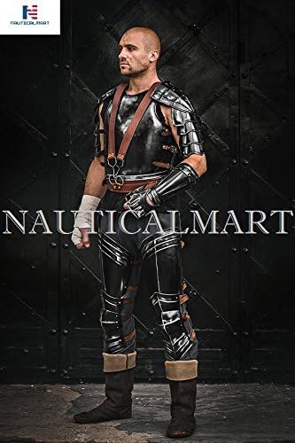 Blackened Steel Full Set Complete Armor Cuirass/Shoulders/Bracer/Leg Greaves - Steel Armor - Armor Berserk Replica -