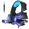 VersionTech, PS4, stereo, headset voor Xbox One, met microfoon, ruisonderdrukking, ruimtelijk geluid, LED-licht…