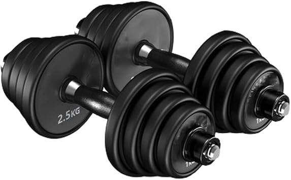 2Pcs Adjustable Dumbbell Set Men's Weights For Fitness Removable Dumbbells Weight Lifting Bodybuilding Equipment,Black,30KG