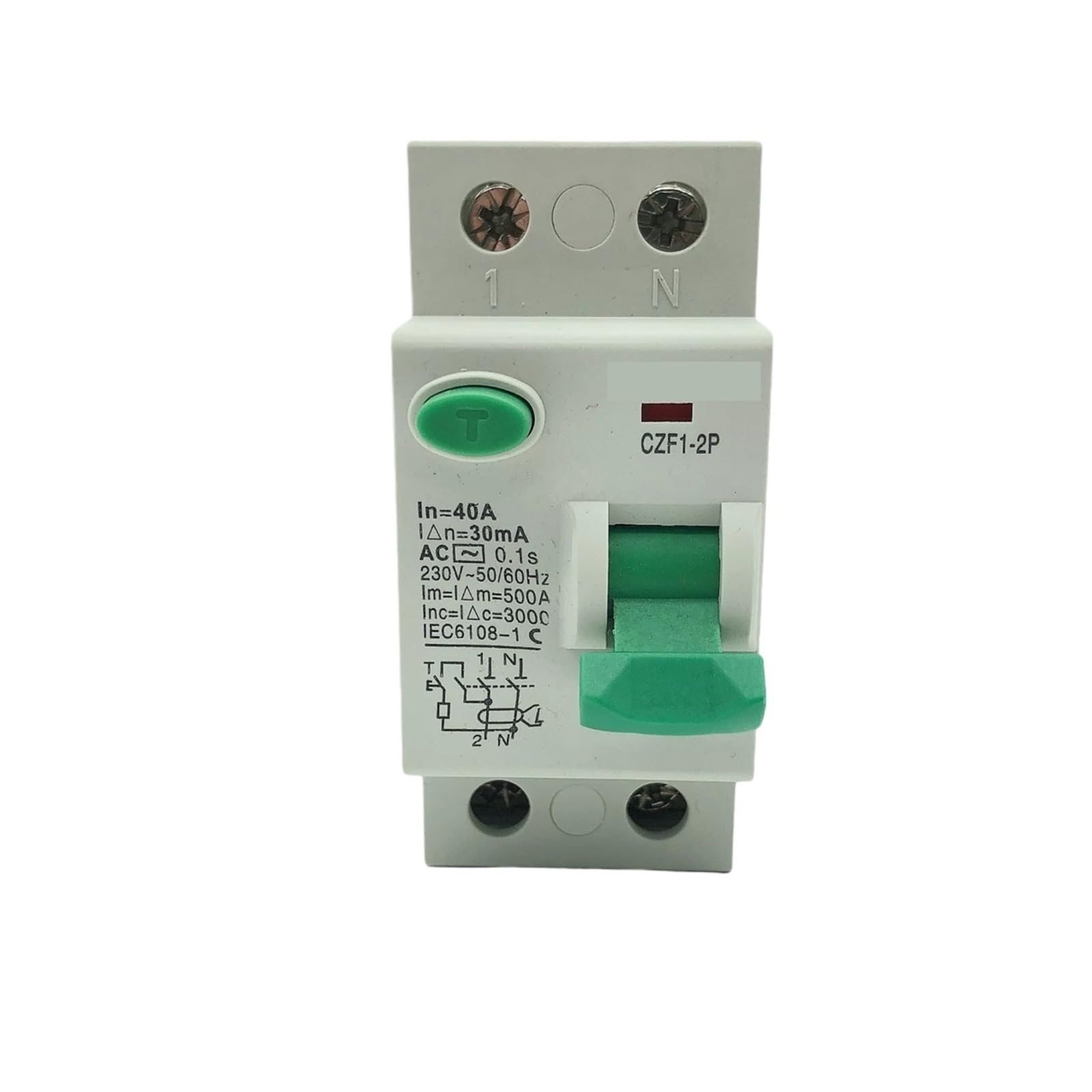 Pojazd elektryczny Akumulator ładujący do pojazdów elektrycznych, przełącznik różnicowy typu B, 6KA, elektryczna szyna DIN, klasa EM Type, 2P16A100MA)