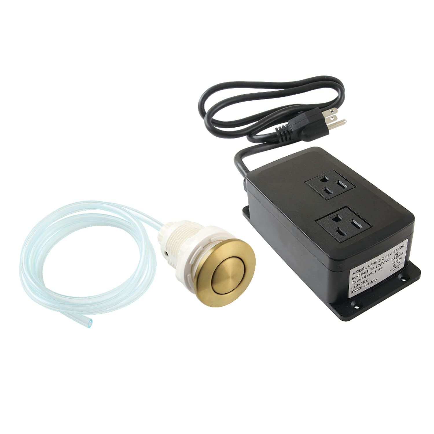 Kit de commutateur d'air Kingston Brass KADK317 laiton brossé pour îlot de cuisine moderne