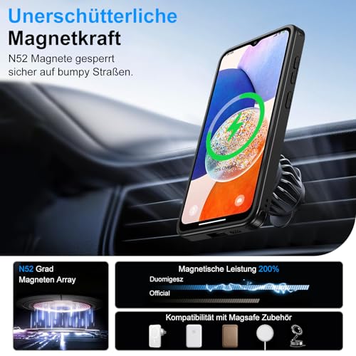 Coque Samsung A14 MagSafe抗摔 解决手机易 crash 带有金属指环支架 - 4