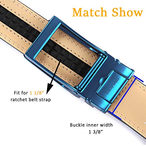 Ratchet Belt Buckle Only for 1 1/8 slide belts strap,35mm Automatic Replacement Buckle for Men2