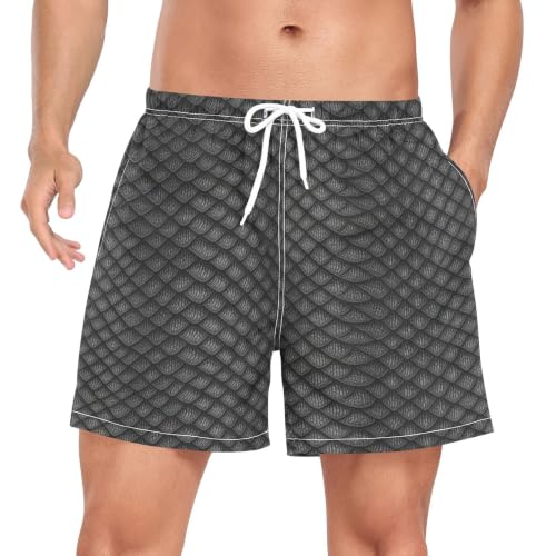 Pantalones cortos de playa de secado rápido hombre bañadores negros de serpiente