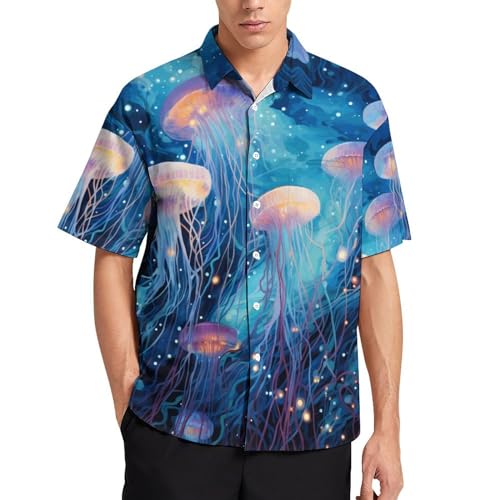 TiwBski Hawaiian Shirt for Men Button Down Beach Shirts Rabbit and Heart Patterns Fashion Short Sleeve3