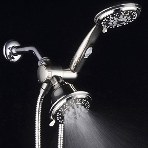 Hotel Spa 42-Setting Ultra-Luxury 3-Way Combo With On/Off Pause Switch/Brushed Nickel #TOP7