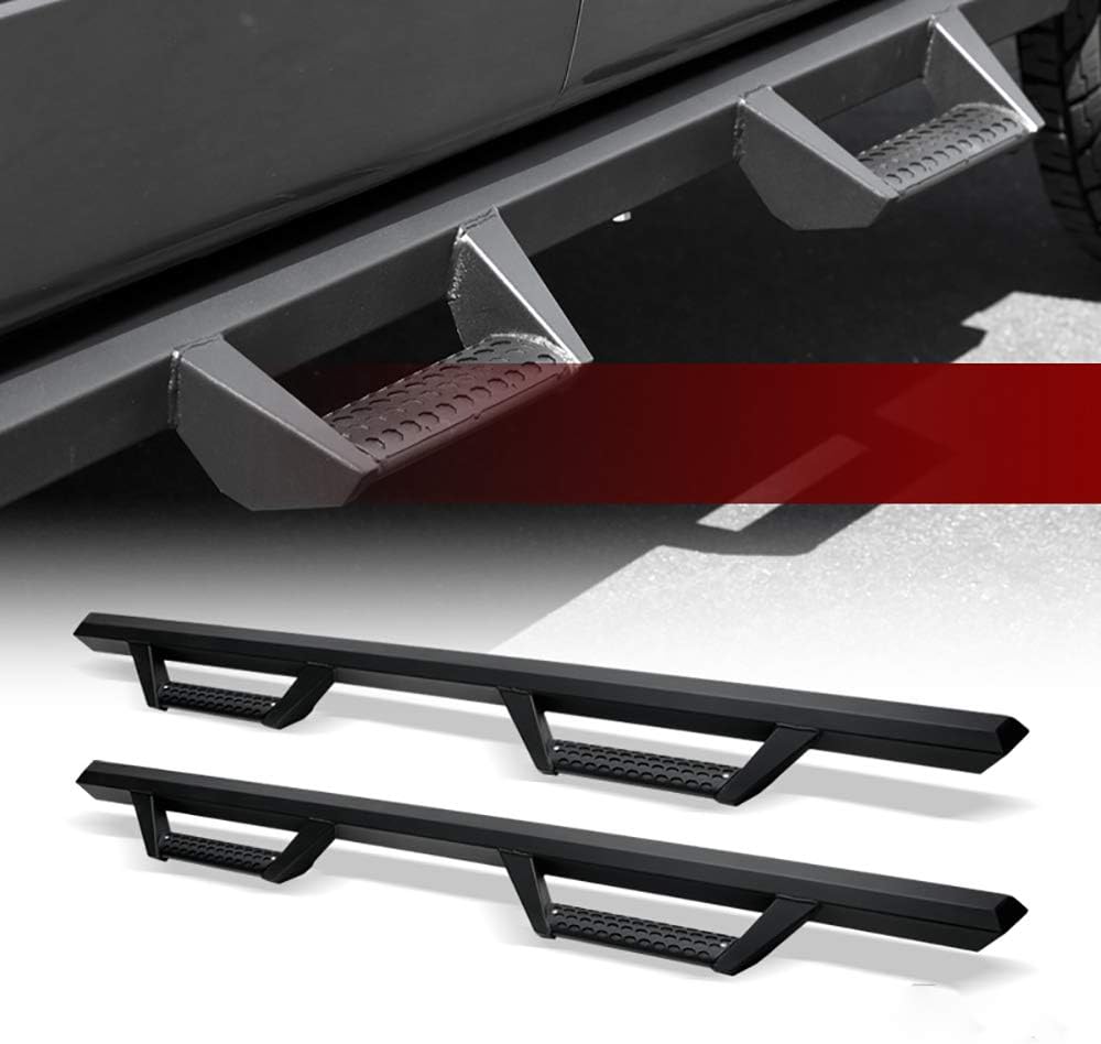 S&T Racing Side Step Nerf Bars Matte Black Hoop Drop Board 2007-2018 for Chevy Silverado/GMC Sierra Extended